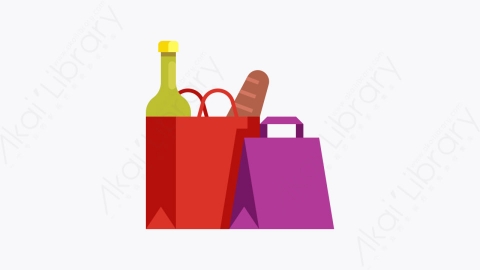 图片素材-012-购物shopping扁平卡通爱好和空闲时间元素图标