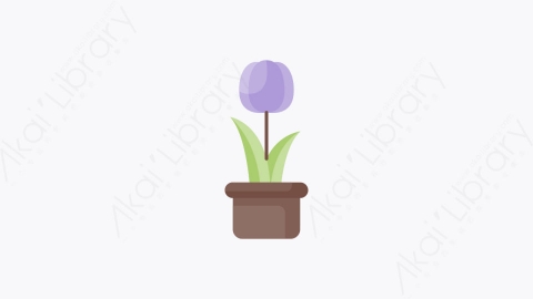 图片素材-013-花盆flower_pot扁平卡通盆栽花朵元素图标