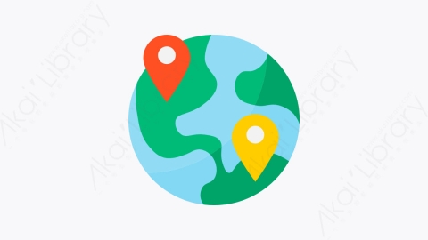 图片素材-013-位置location扁平卡通外出旅游旅行元素图标