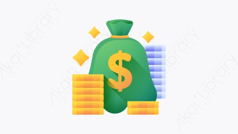 图片素材-013-钱袋money_bag扁平卡通赌场元素图标