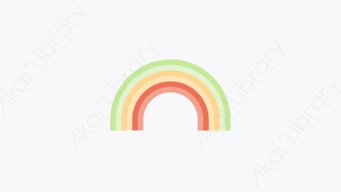 图片素材-013-彩虹rainbow扁平卡通天气元素图标