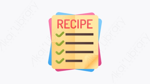 图片素材-013-配方recipe扁平卡通烹饪元素图标