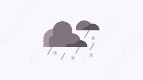 图片素材-013-雨夹雪sleet扁平卡通天气元素图标