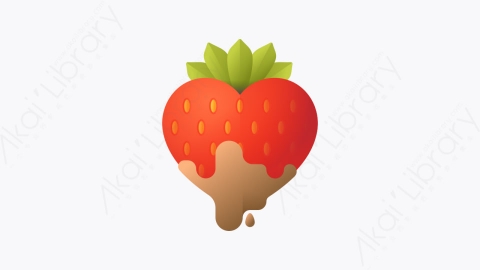 图片素材-013-草莓strawberry扁平卡通情人节元素图标