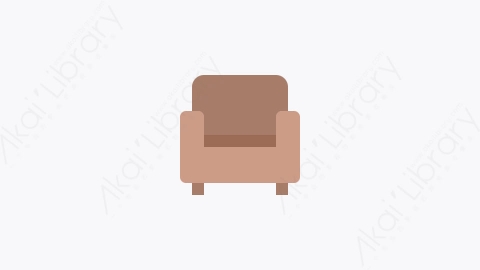 图片素材-014-扶手椅armchair扁平卡通家具图标