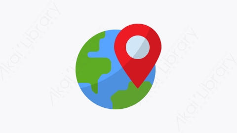 图片素材-014-全球global扁平卡通导航和地图元素图标