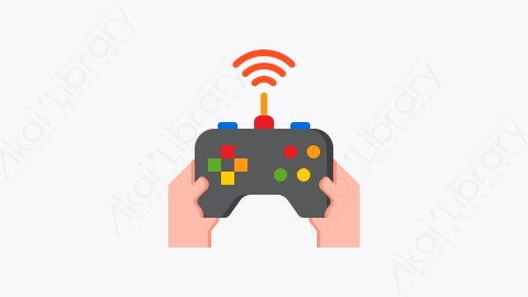 图片素材-014-操纵杆joystick扁平卡通物联网元素图标