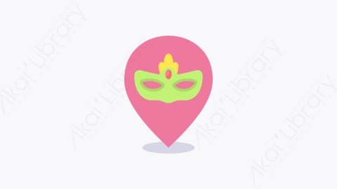 图片素材-014-位置location扁平卡通嘉年华元素图标