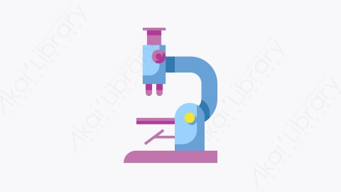 图片素材-014-显微镜microscope扁平卡通教育元素图标