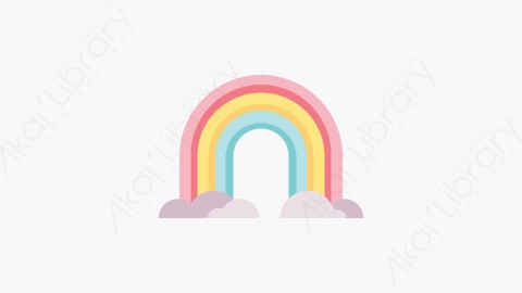 图片素材-014-彩虹rainbow扁平卡通天气元素图标