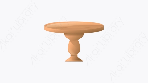图片素材-014-圆桌table扁平卡通家具元素图标