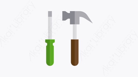 图片素材-014-工具-2tools扁平卡通施工元素图标
