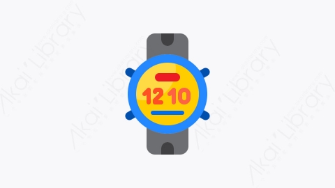 图片素材-014-腕表wristwatch扁平卡通时间时钟钟表元素图标