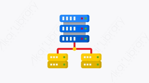 图片素材-015-数据库database扁平卡通虚拟主机元素图标