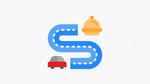 图片素材-015-交货delivery扁平卡通食物交付元素图标