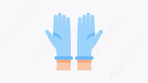 图片素材-015-手套hand_gloves扁平卡通医院元素图标
