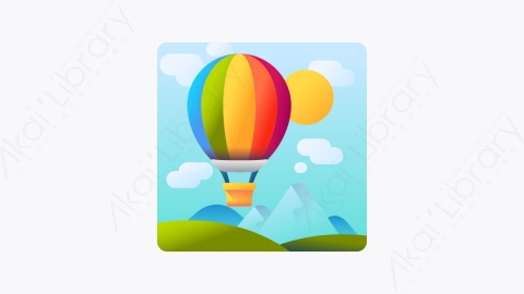 图片素材-015-热气球hot_air_balloon扁平卡通景观元素图标