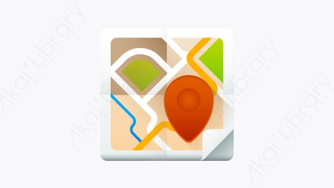 图片素材-015-地图maps扁平卡通UI元素图标