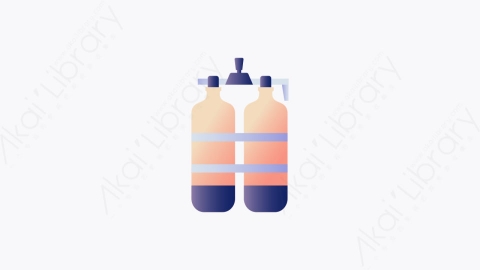 图片素材-015-氧气罐oxygen_tank扁平卡通潜水设备图标