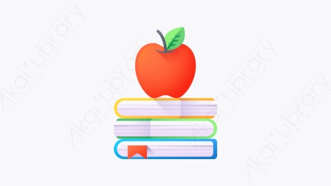 图片素材-016-书籍books扁平卡通教育元素图标