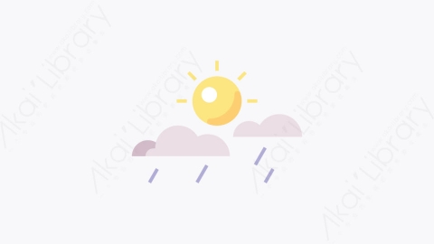 图片素材-016-毛毛雨drizzle扁平卡通天气元素图标