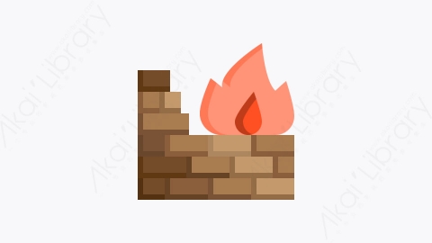 图片素材-016-防火墙firewall扁平卡通网络安全元素图标