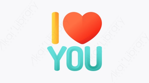 图片素材-016-我爱你i_love_you扁平卡通情人节元素图标