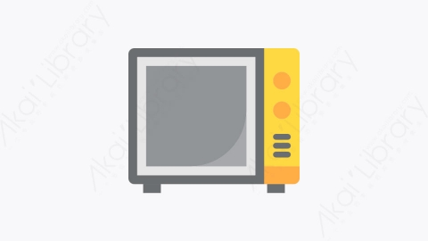 图片素材-016-微波炉microwave扁平卡通设备元素图标
