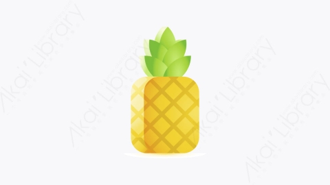图片素材-016-菠萝pineapple卡通夏季元素图标