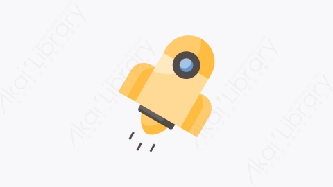 图片素材-016-火箭rocket扁平卡通教育元素图标