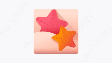 图片素材-016-海星starfish扁平卡通暑假元素图标
