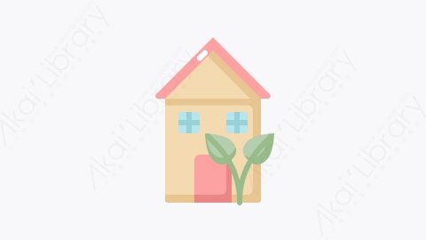 图片素材-016-U住宅sustainable_home扁平卡通生态图标