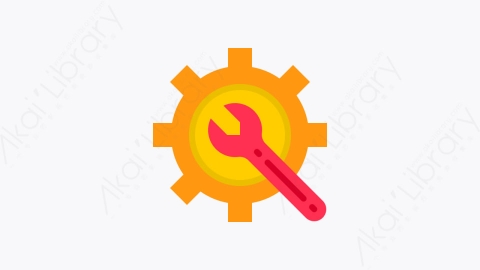 图片素材-016-扳手wrench扁平卡通工程元素图标