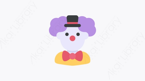 图片素材-017-小丑clown扁平卡通人物头像元素图标