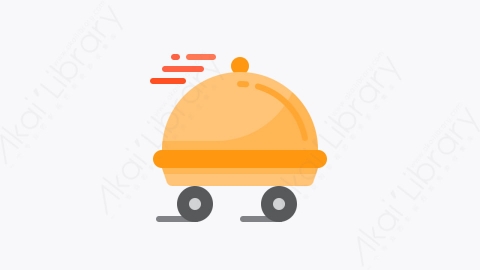 图片素材-017-食品配送food_delivery扁平卡通食物交付元素图标