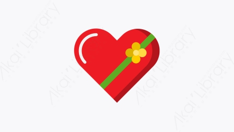 图片素材-017-心形接线盒heart_box扁平卡通礼物元素图标