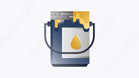 图片素材-017-油漆桶paintbucket扁平卡通施工工具图标