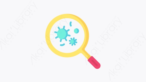 图片素材-017-研究research扁平卡通冠状病毒元素图标