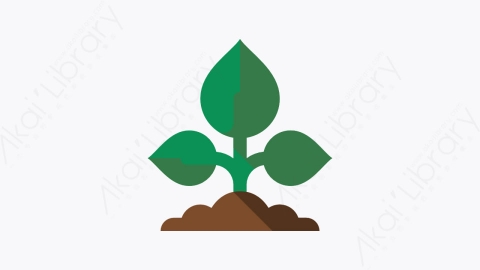 图片素材-017-发芽sprout扁平卡通杂项元素图标
