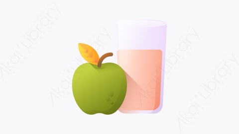 图片素材-018-苹果汁apple_juice扁平卡通感恩节元素图标