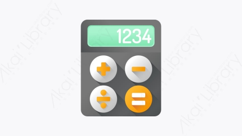 图片素材-018-计算器calculator扁平卡通电子商务元素图标