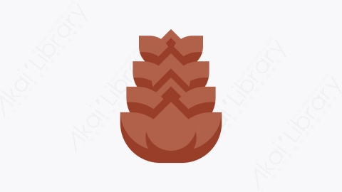 图片素材-018-松果pine_cone扁平卡通秋天的元素图标