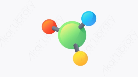 图片素材-019-分子molecule扁平卡通教育元素图标