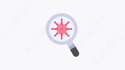 图片素材-019-研究research扁平卡通冠状病毒元素图标