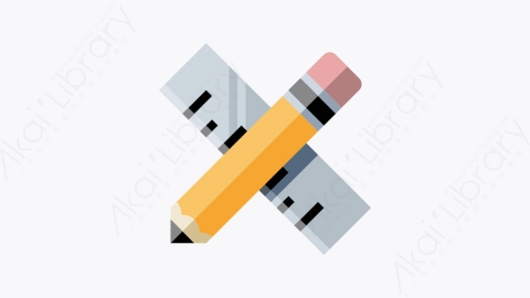 图片素材-019-标尺-2ruler个扁平卡通工具元素图标