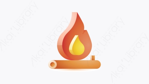图片素材-020-篝火bonfire卡通夏季元素图标