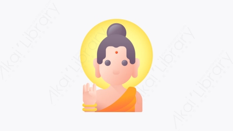 图片素材-020-佛陀buddha扁平卡通印度元素图标