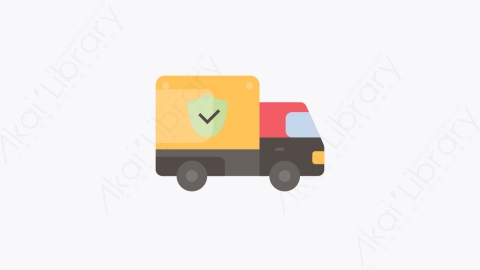 图片素材-020-送货车delivery_truck扁平卡通黑色星期五元素图标