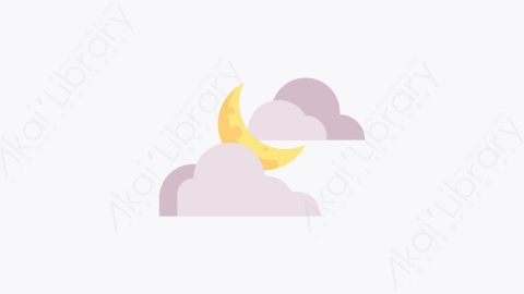 图片素材-020-月亮moon扁平卡通天气元素图标