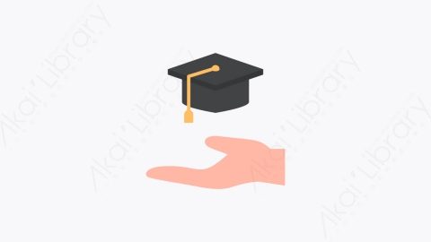 图片素材-020-砂浆板mortarboard扁平卡通学校元素图标